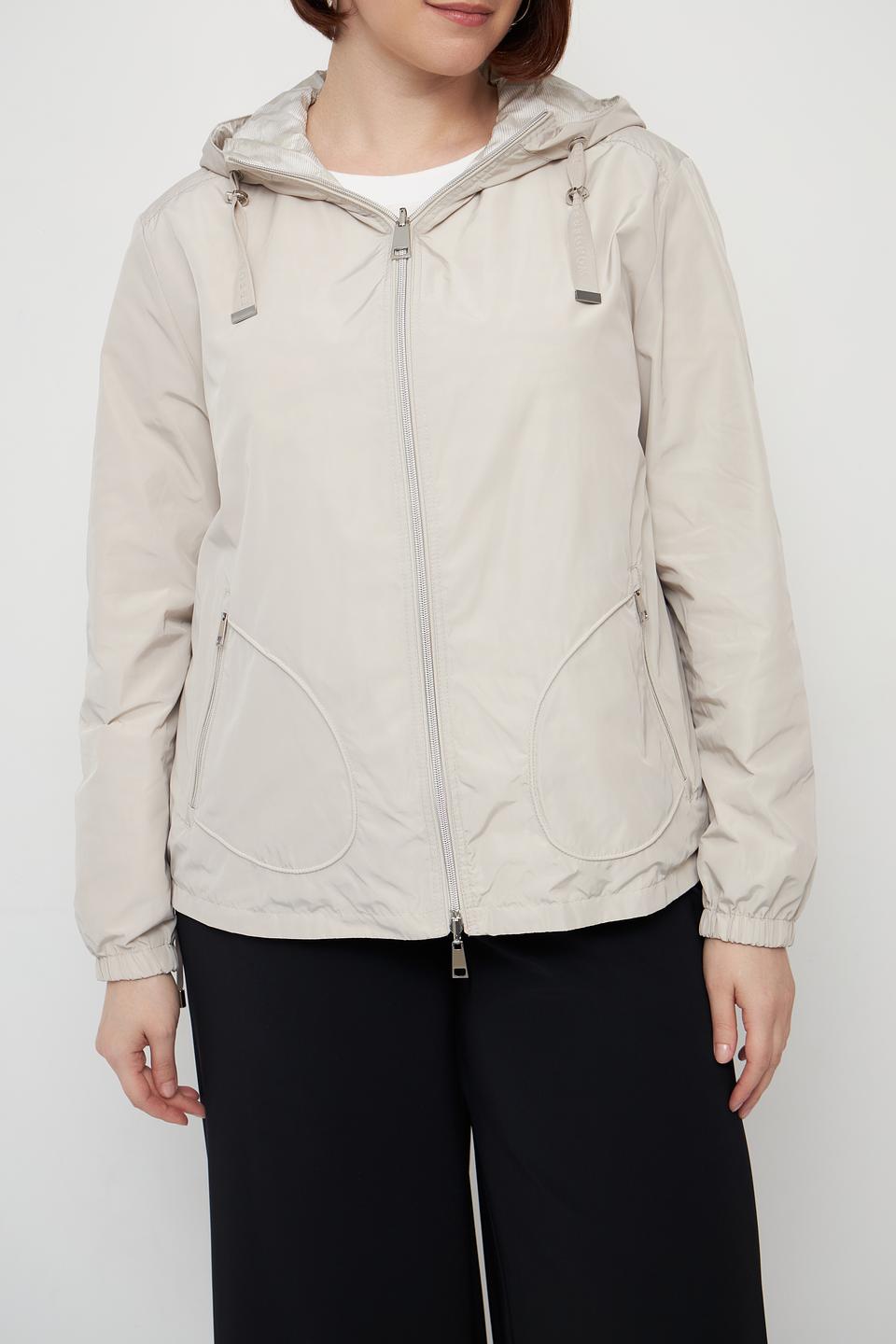 Куртка Lebek женская бежевая с капюшоном