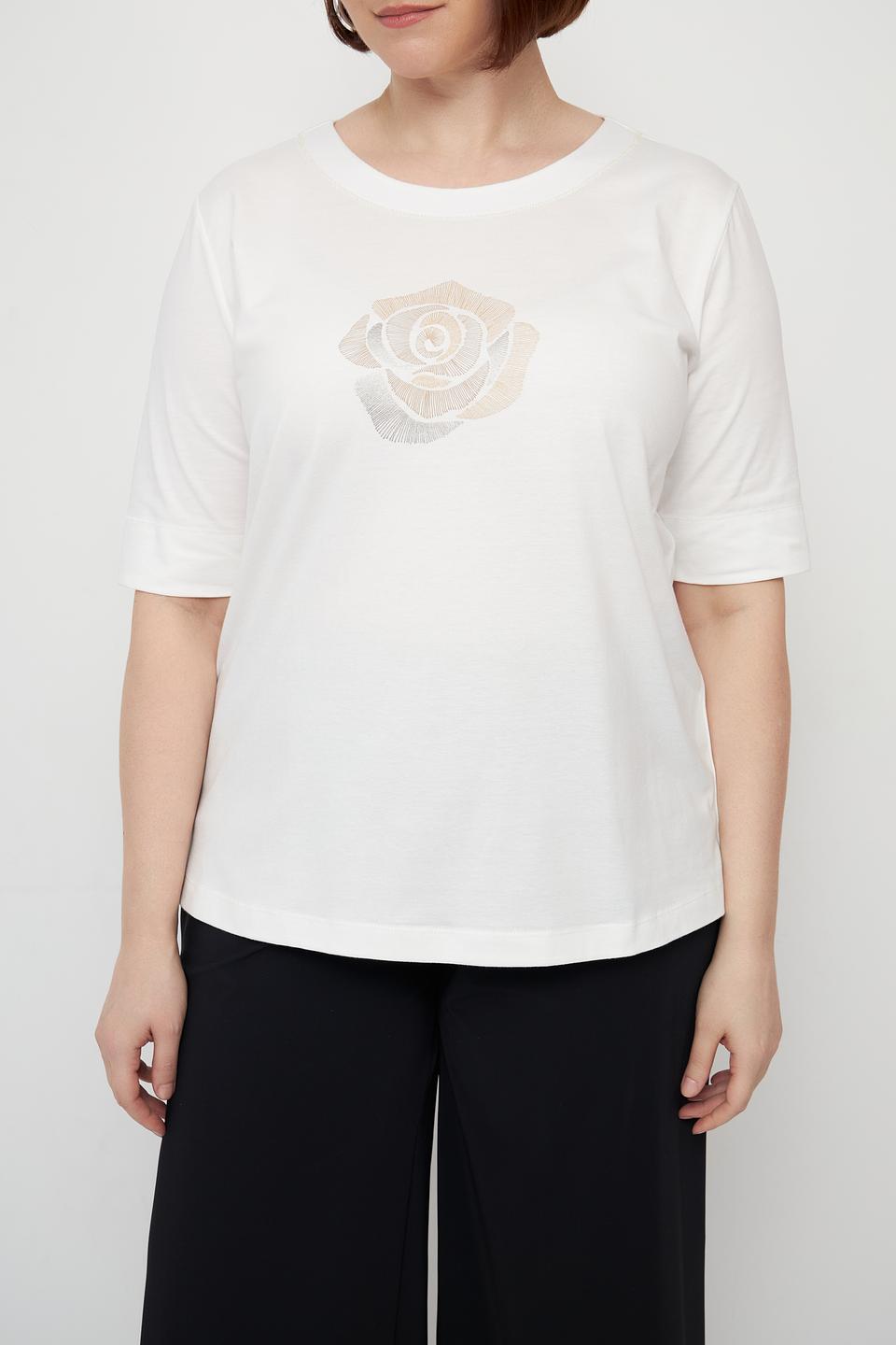 Футболка Bianca с розой