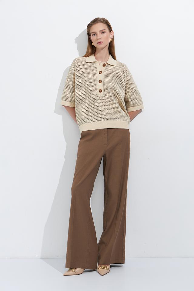 Брюки Cambio коричневые палаццо