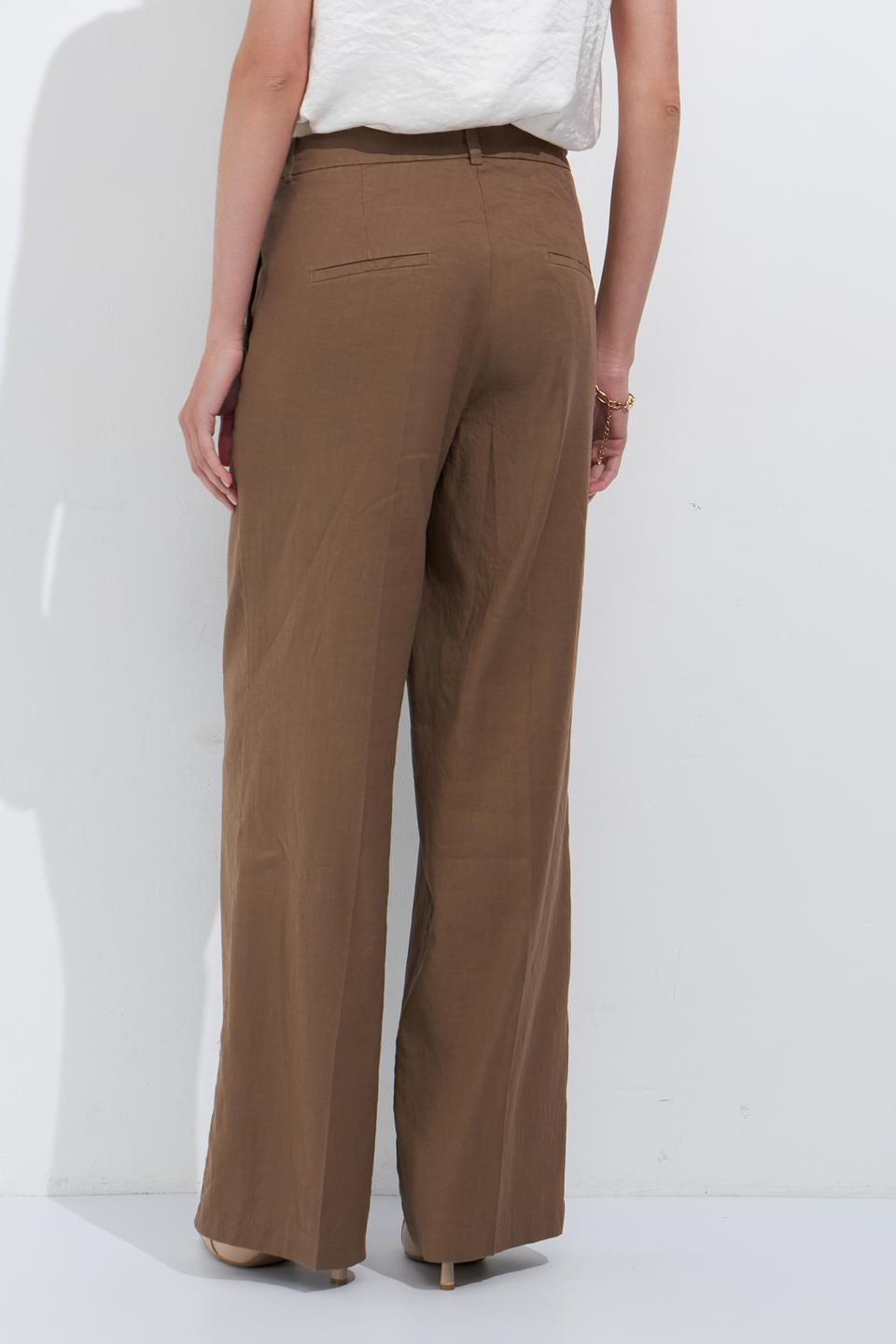 Брюки Cambio коричневые палаццо