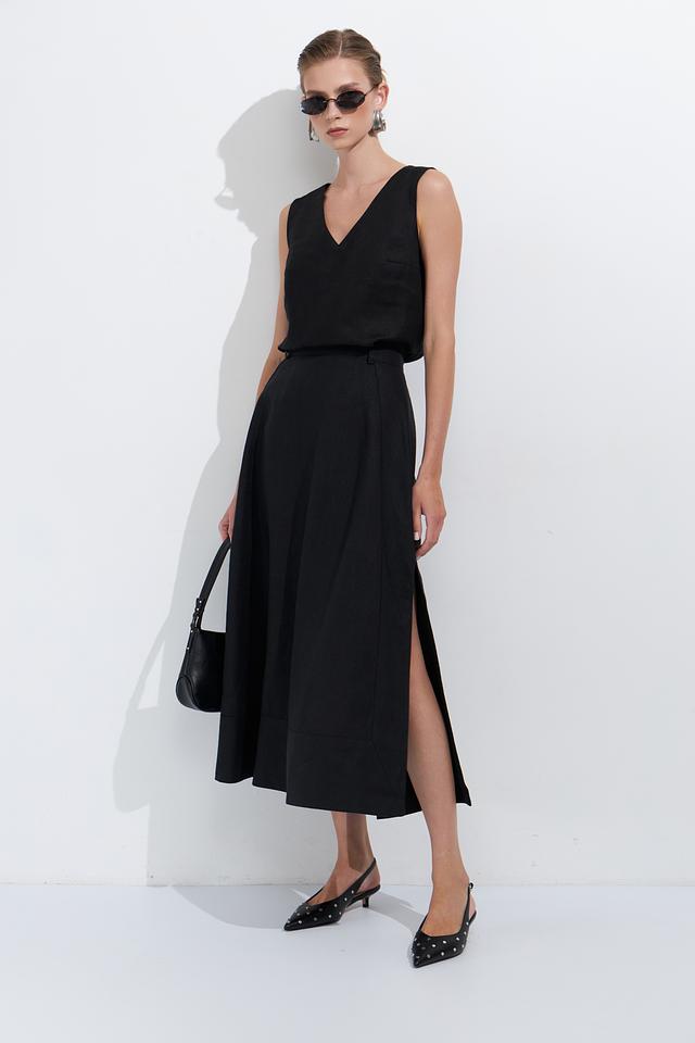 Юбка Electra style чёрная с разрезом