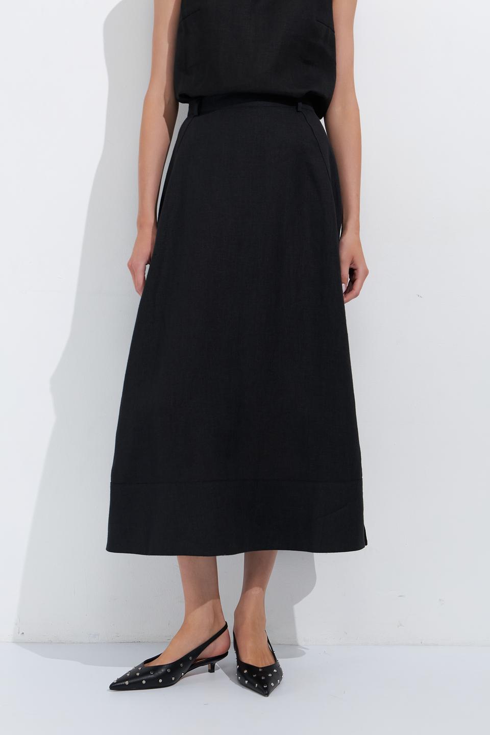 Юбка Electra style чёрная с разрезом