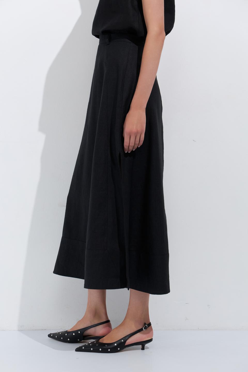 Юбка Electra style чёрная с разрезом