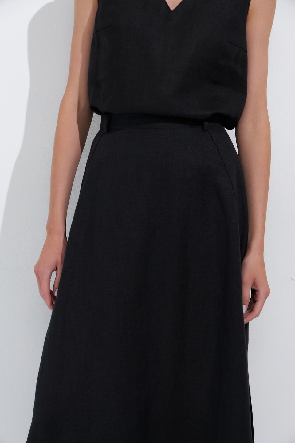 Юбка Electra style чёрная с разрезом