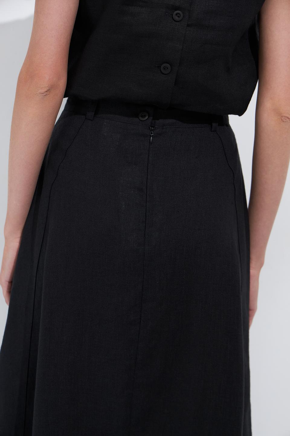 Юбка Electra style чёрная с разрезом