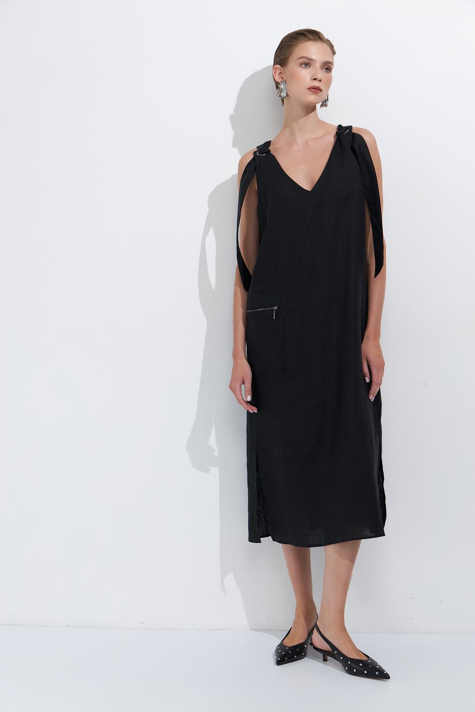 Платье Electra style льняное бежевое