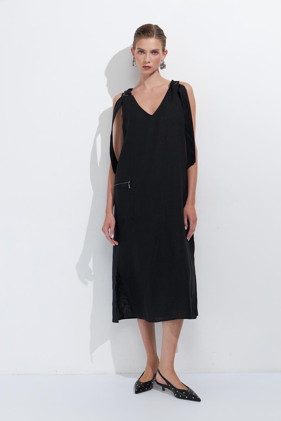 Платье Electra style льняное бежевое