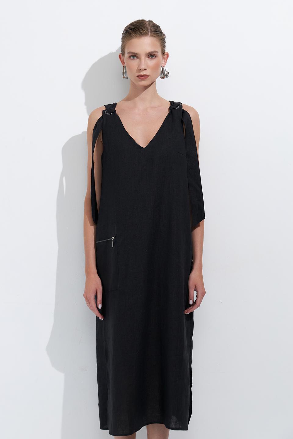 Платье Electra style льняное бежевое