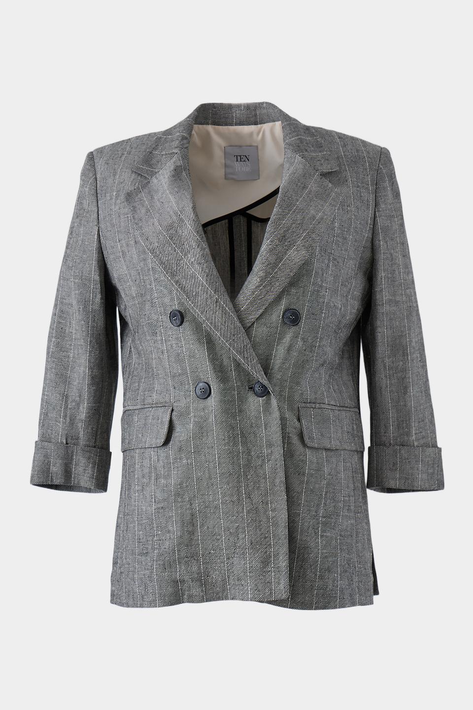 Жакет Ten ways to be в полоску серый