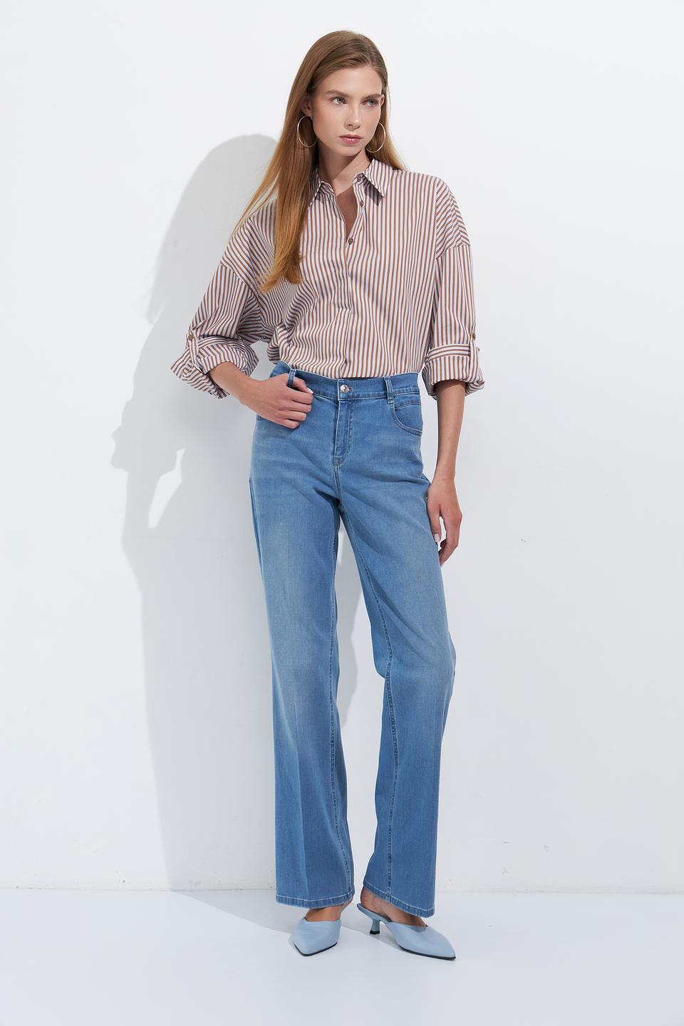 Джинсы Gardeur клеш голубой