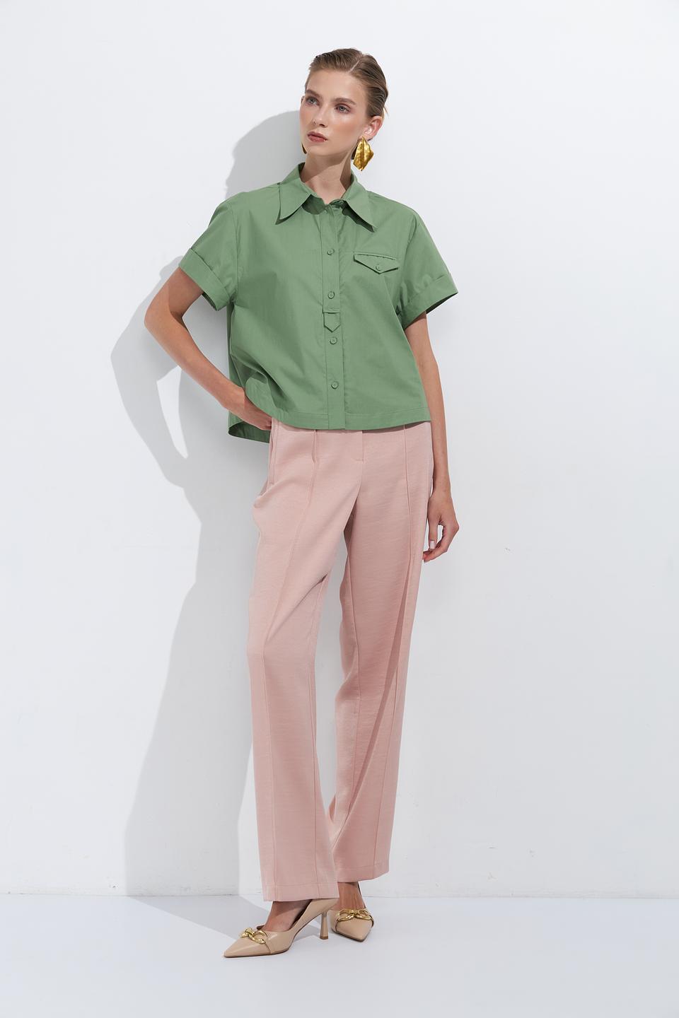 Блуза Luisa Cerano хаки с карманом