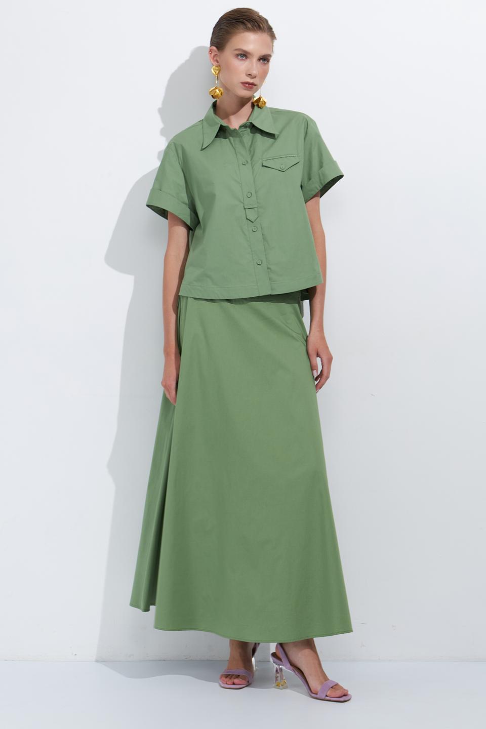 Блуза Luisa Cerano хаки с карманом