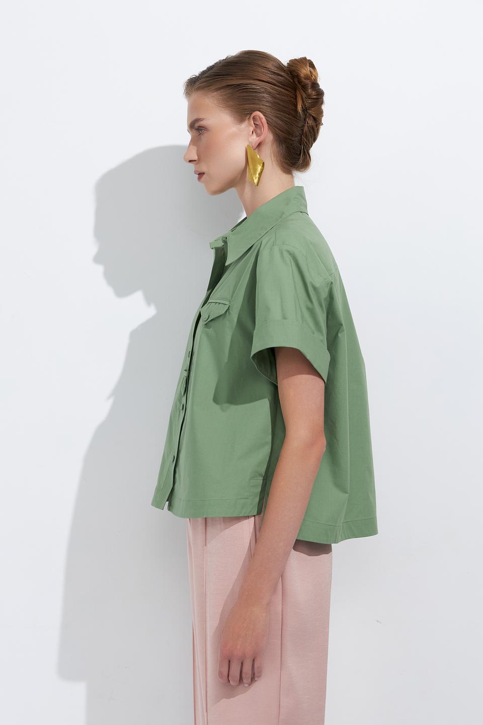 Блуза Luisa Cerano хаки с карманом