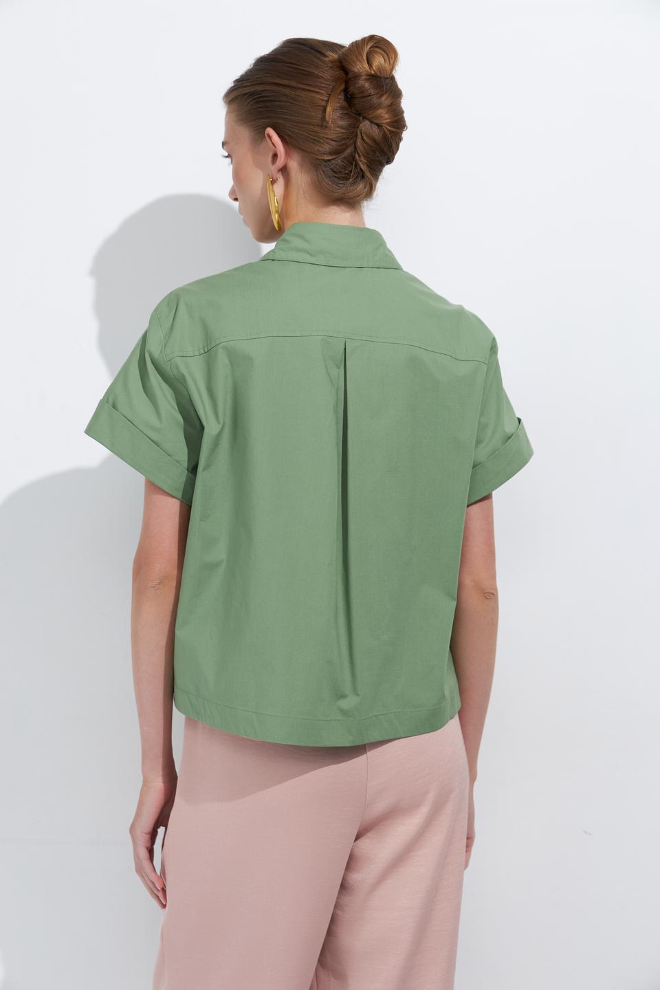 Блуза Luisa Cerano хаки с карманом