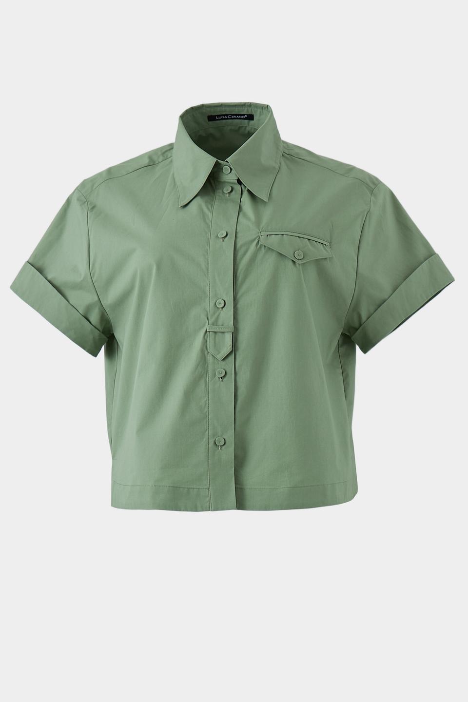 Блуза Luisa Cerano хаки с карманом