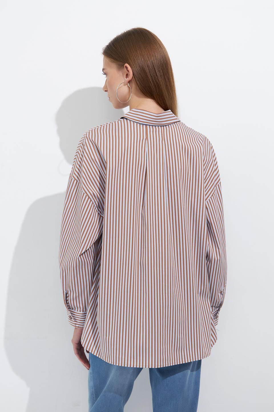 Блуза Lecomte с воланами бежевая