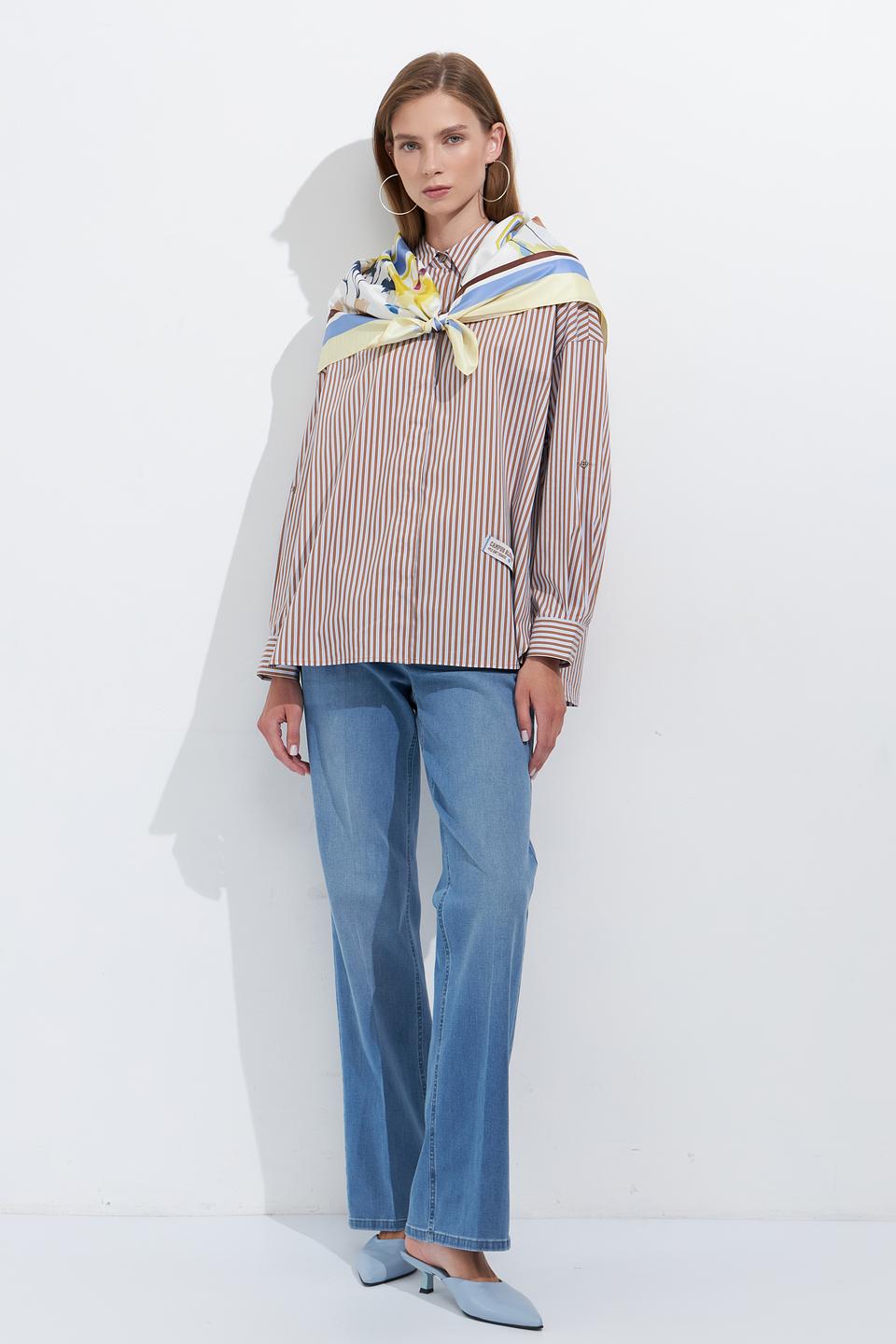 Шарф Lecomte с цветочным принтом