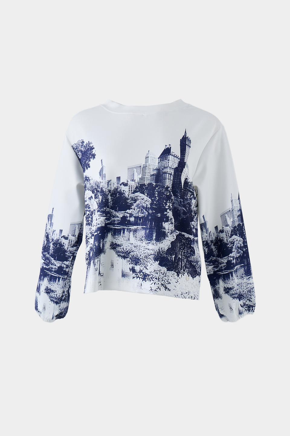 Пуловер Monari с принтом "Город"