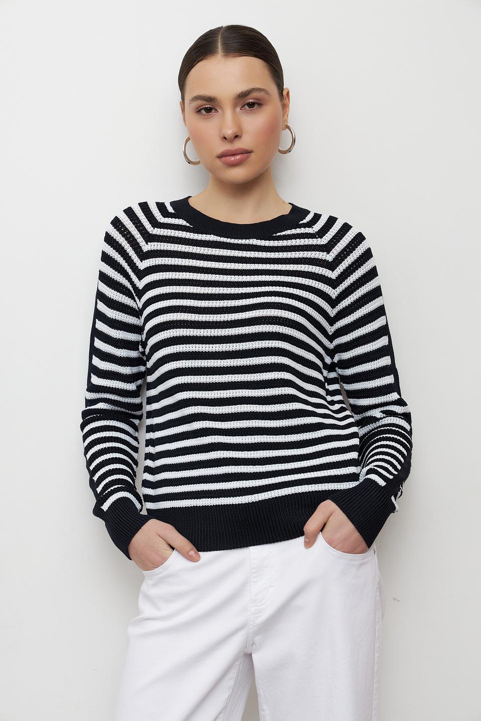 Пуловер Monari в полоску