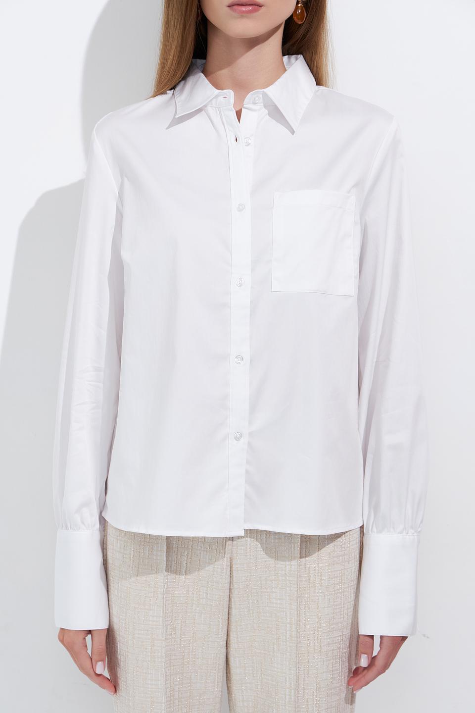 Блуза Monari белая с карманом