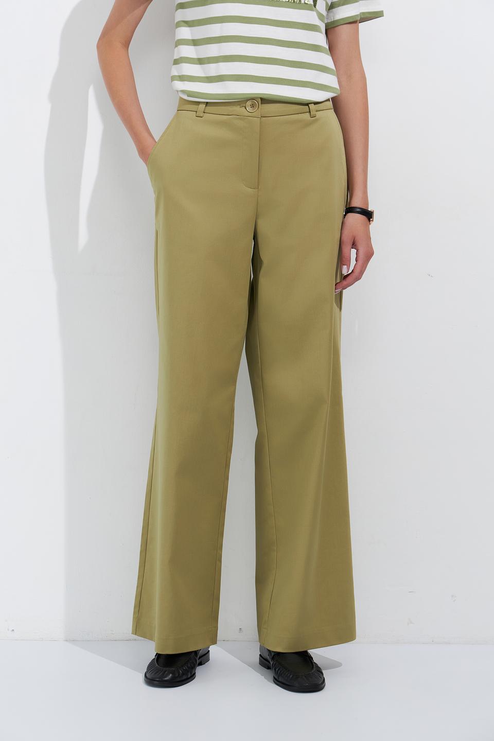 Брюки палаццо Bugatti хаки