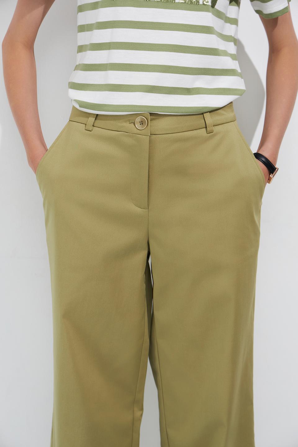 Брюки палаццо Bugatti хаки