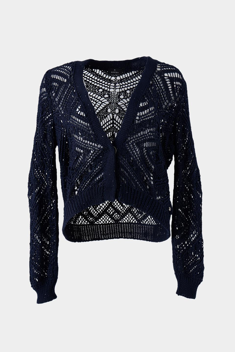 Жакет Monari вязаный тёмно-синий