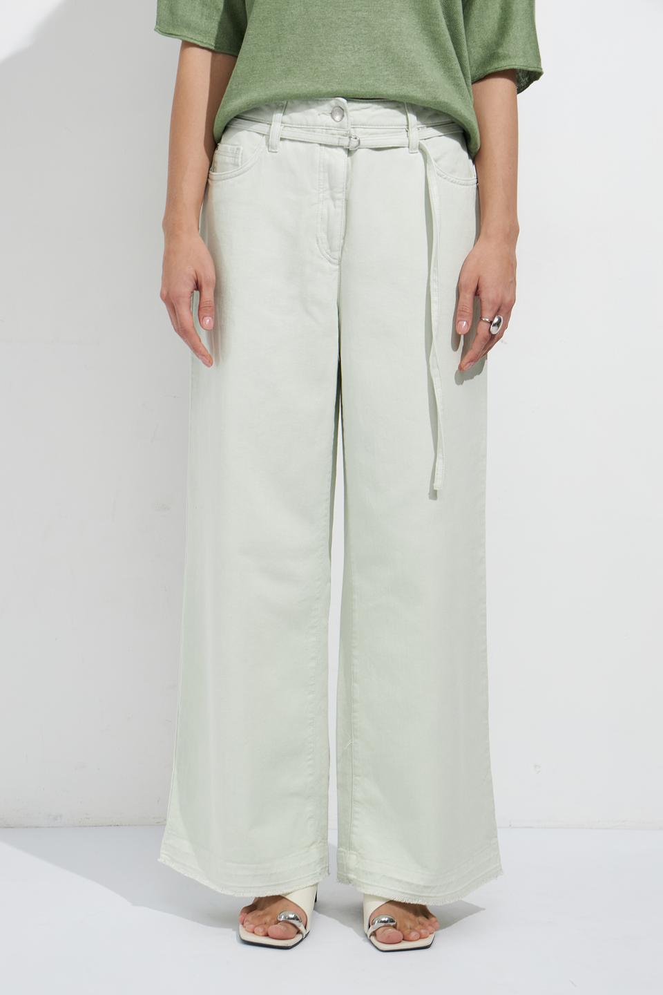 Джинсы палаццо Luisa Cerano мятные