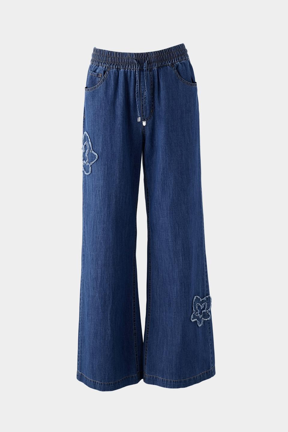Джинсы Lecomte с вышивкой