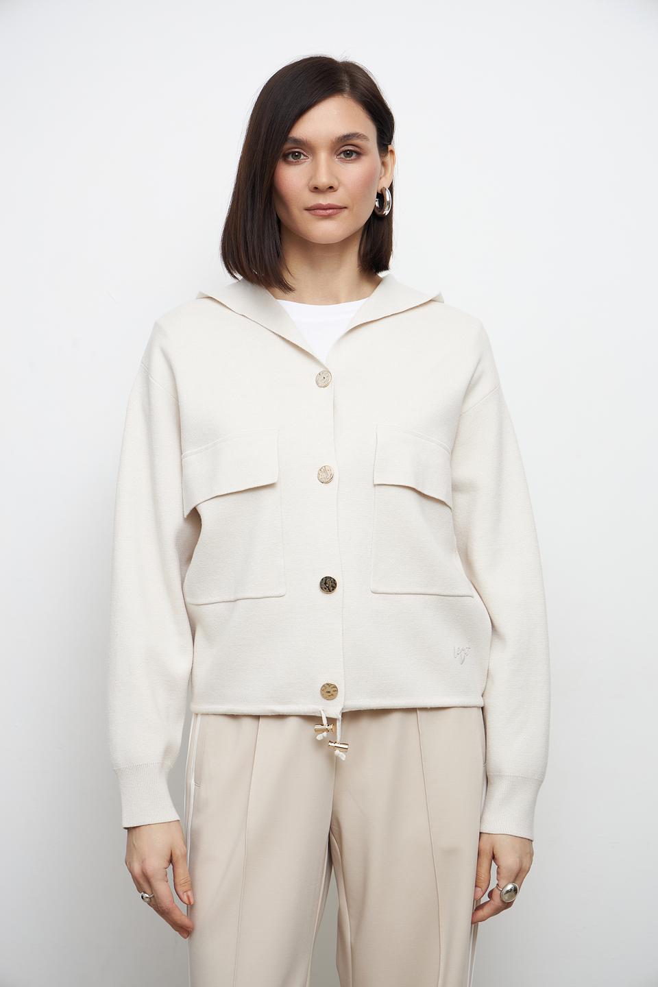 Жакет Lecomte с карманами бежевый