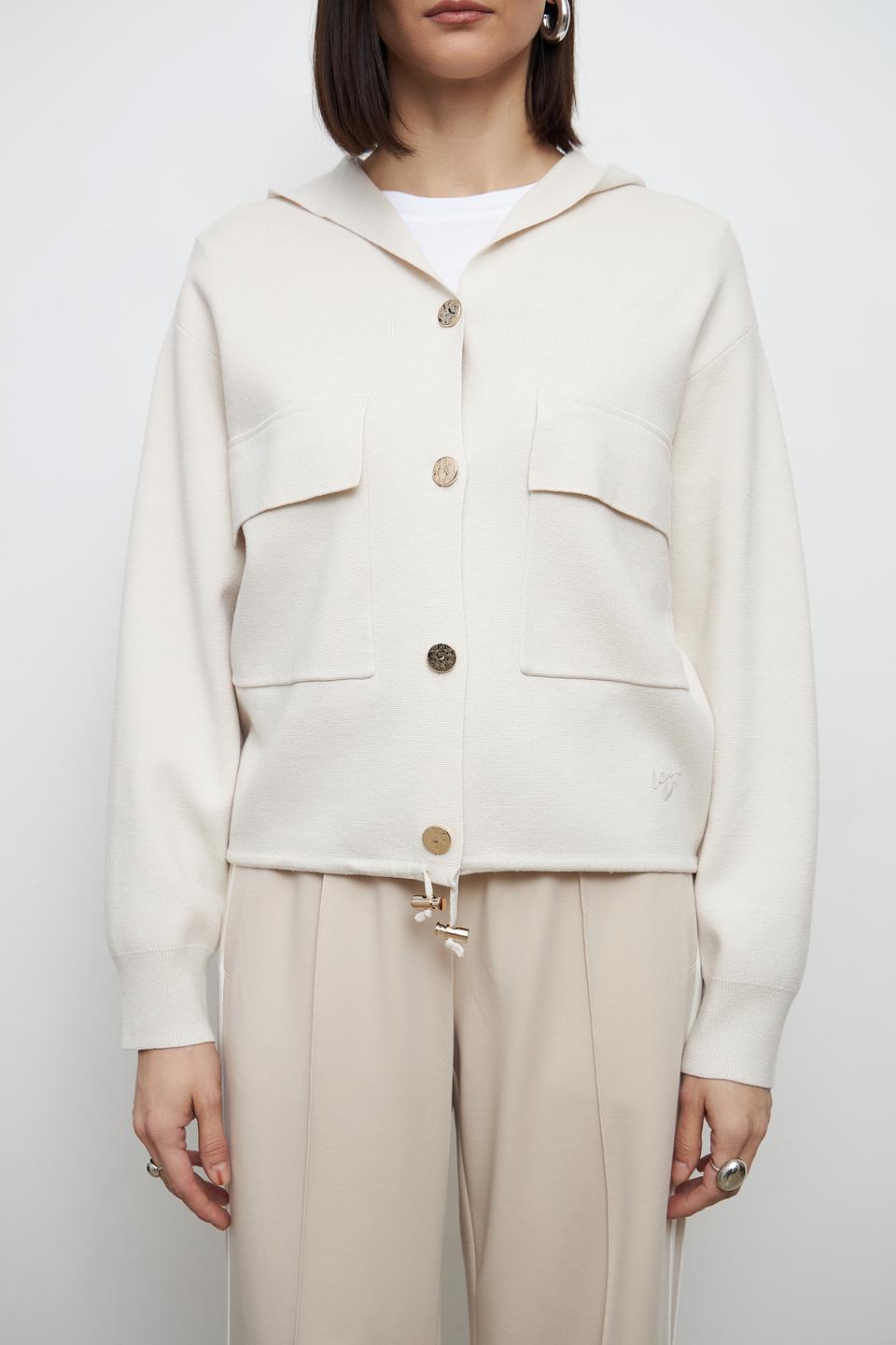 Жакет Lecomte с карманами бежевый