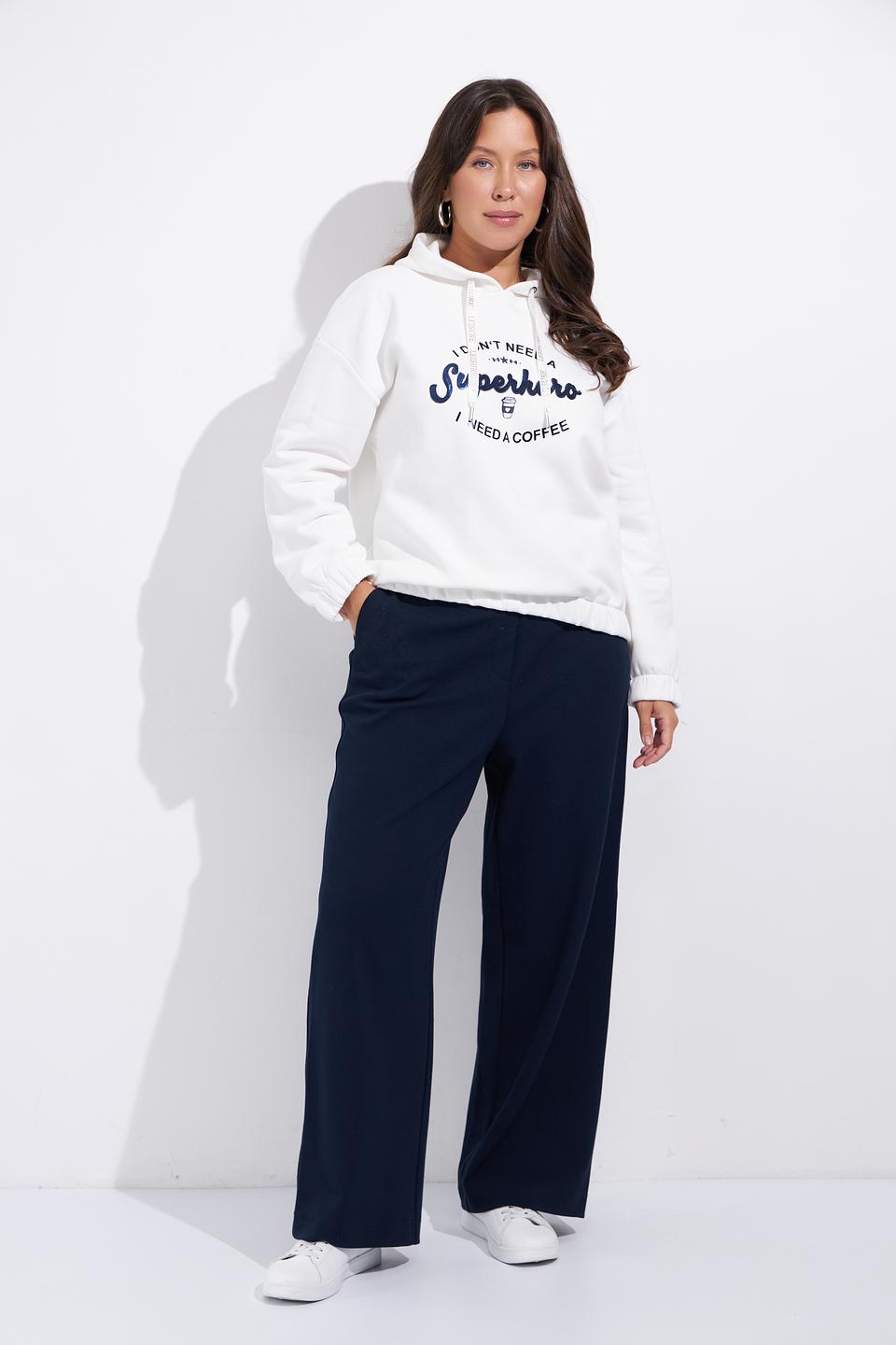 Худи MORE and MORE белый с принтом