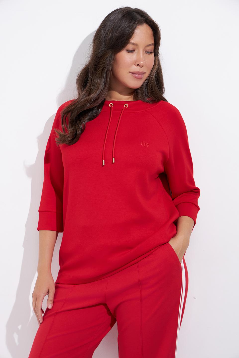 Пуловер Olsen красный с вышивкой