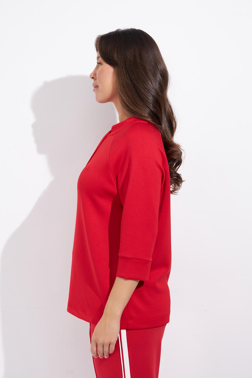 Пуловер Olsen красный с вышивкой