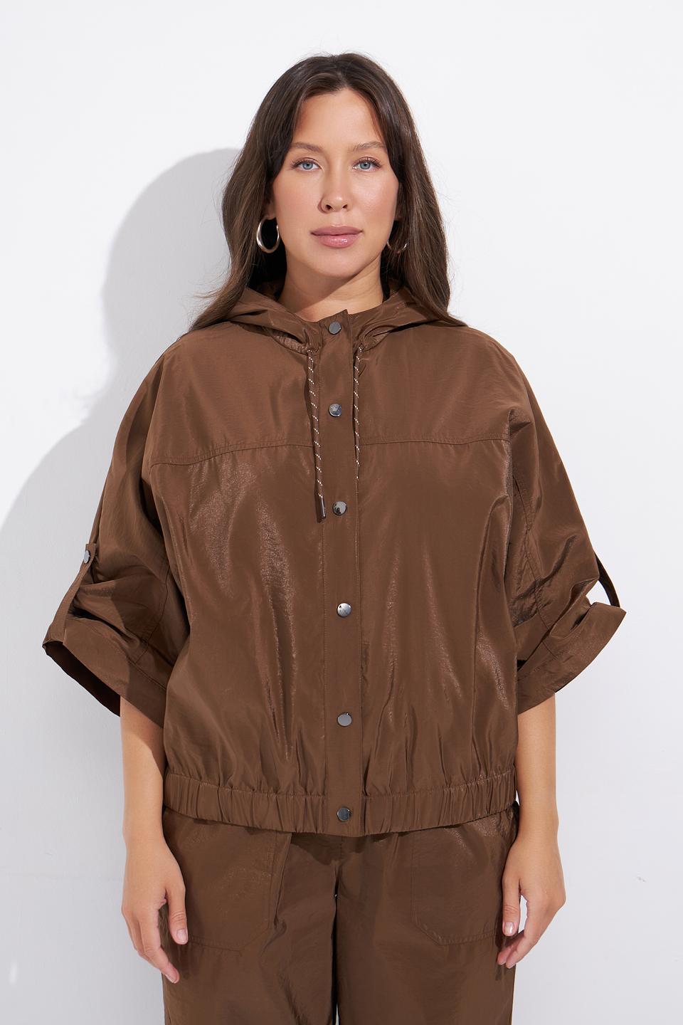 Жакет Lecomte коричневый с отделкой