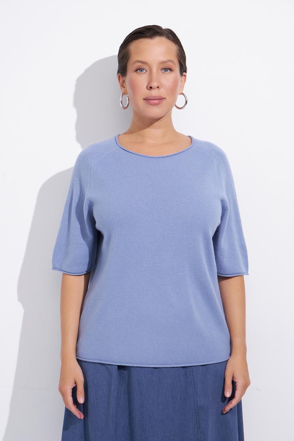 Пуловер Luisa Cerano голубой с рукавом 3/4