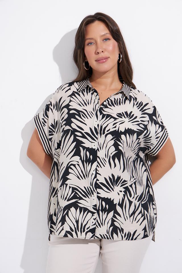 Блуза Lebek с тропическим принтом