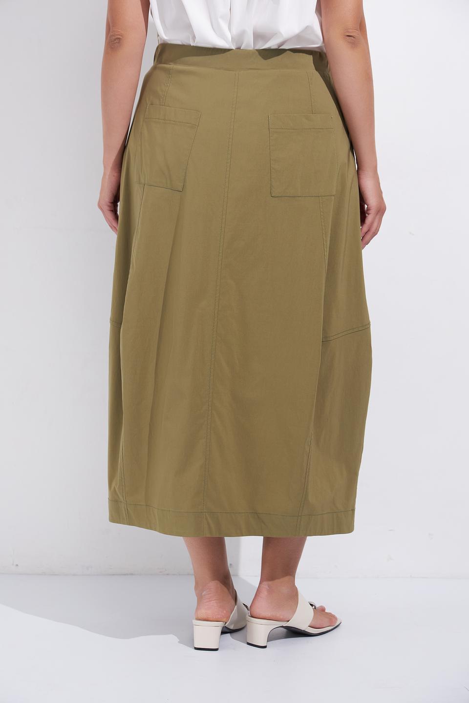 Юбка Gaia хаки с завязками