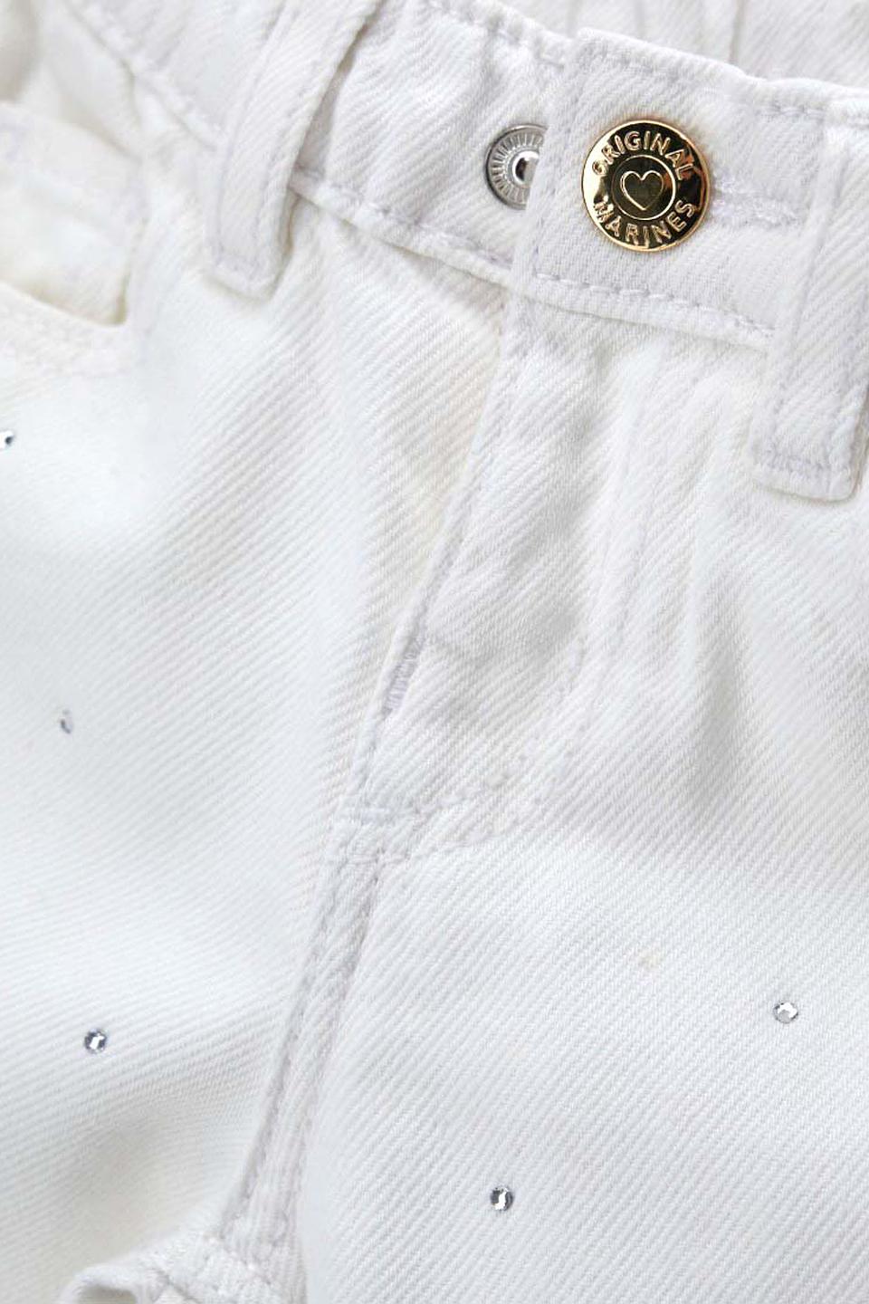 Джинсы Original Marines белые с блестками