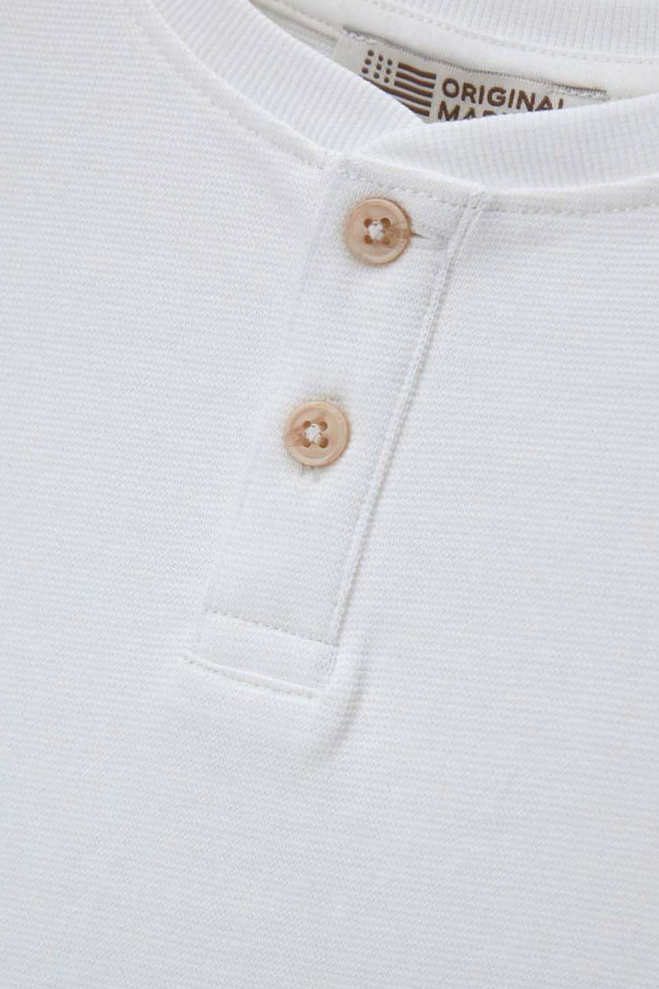 Поло Original Marines белое с пуговицами