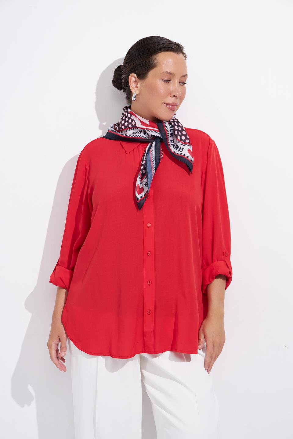 Блуза Via Appia красная с 3/4 рукавом