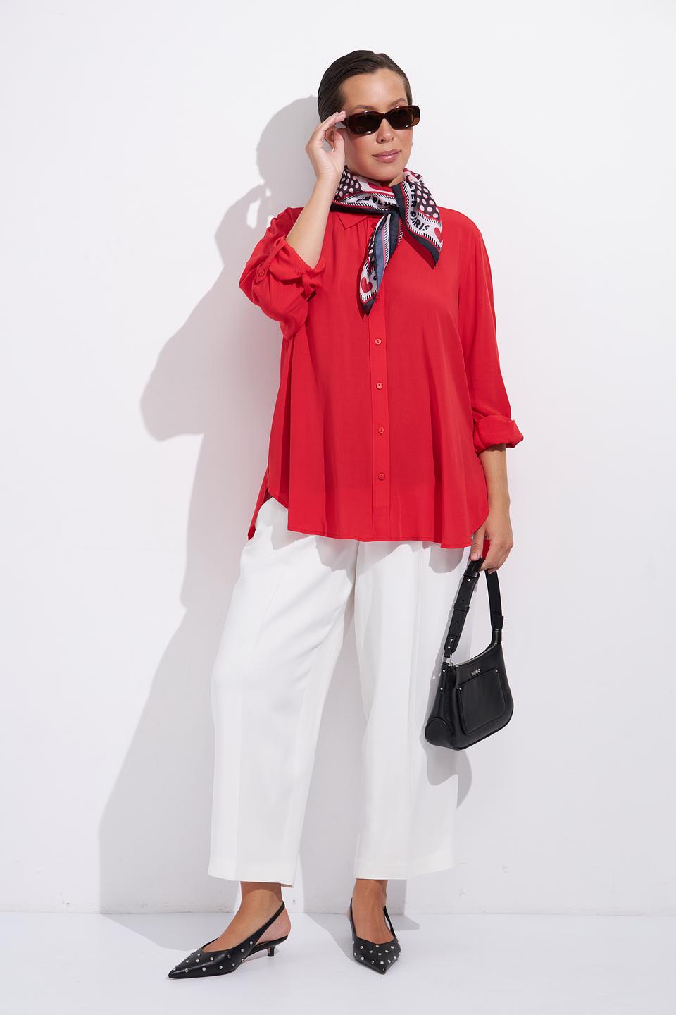Блуза Via Appia красная с 3/4 рукавом