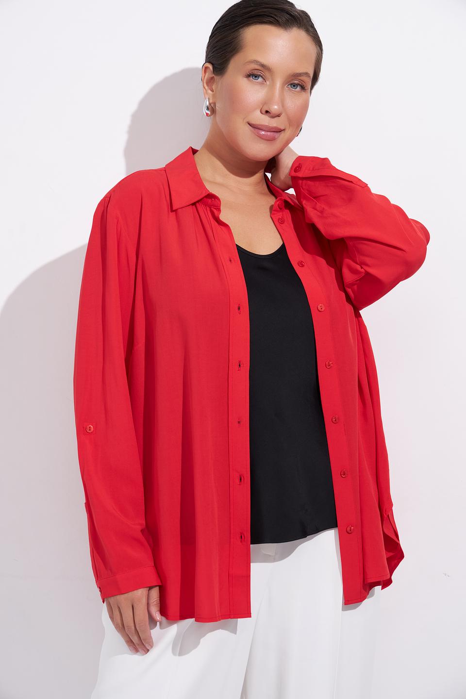 Блуза Via Appia красная с 3/4 рукавом