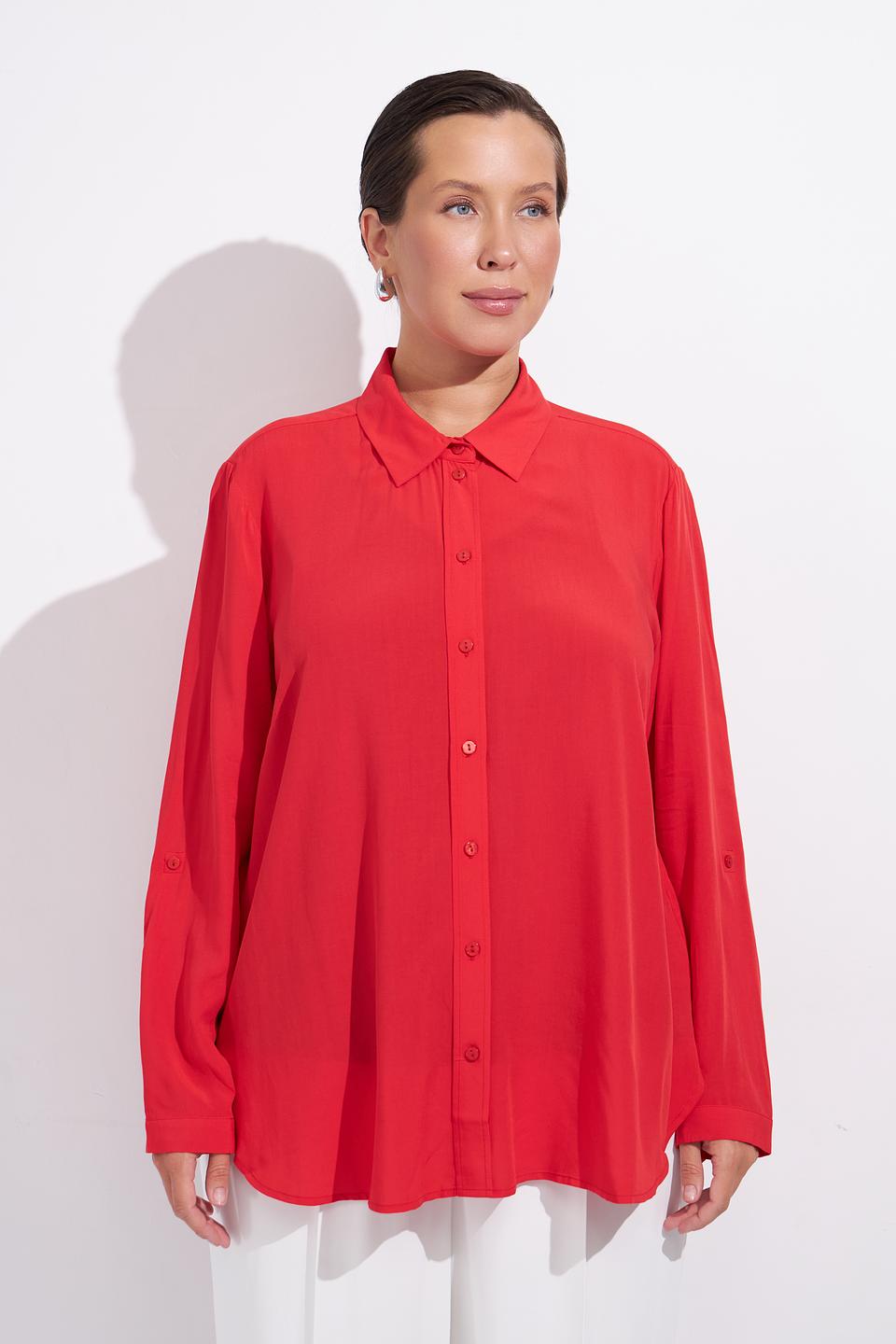 Блуза Via Appia красная с 3/4 рукавом