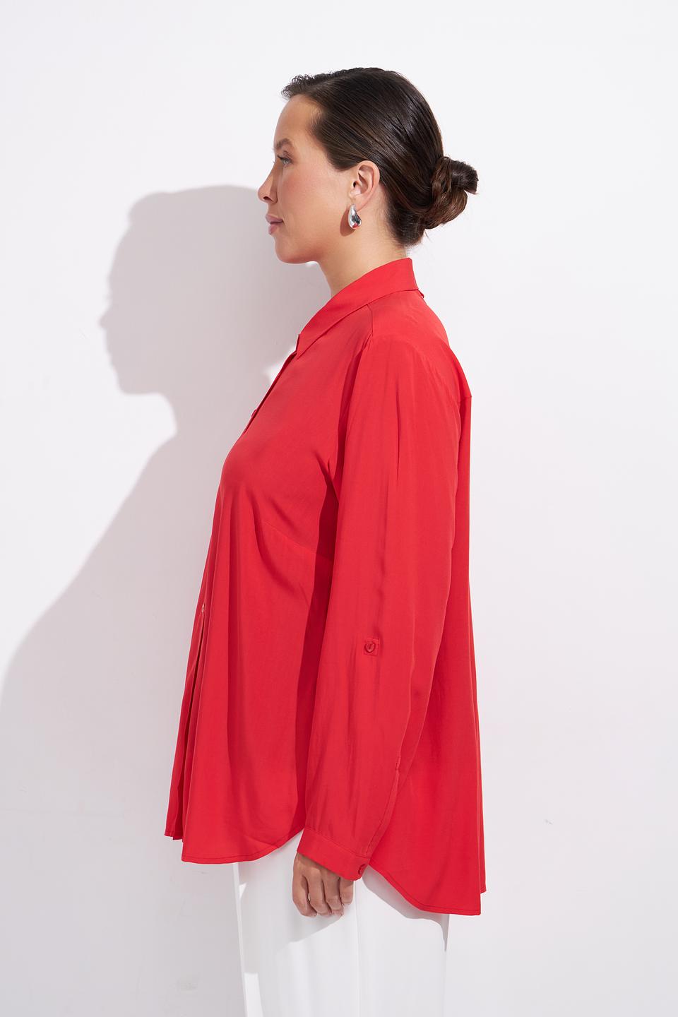 Блуза Via Appia красная с 3/4 рукавом