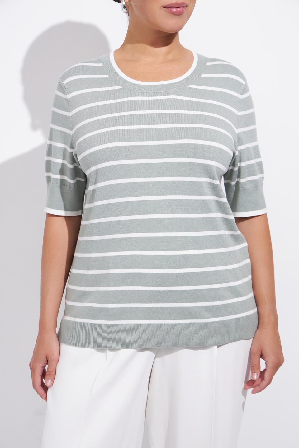 Пуловер Olsen в полоску зелёный