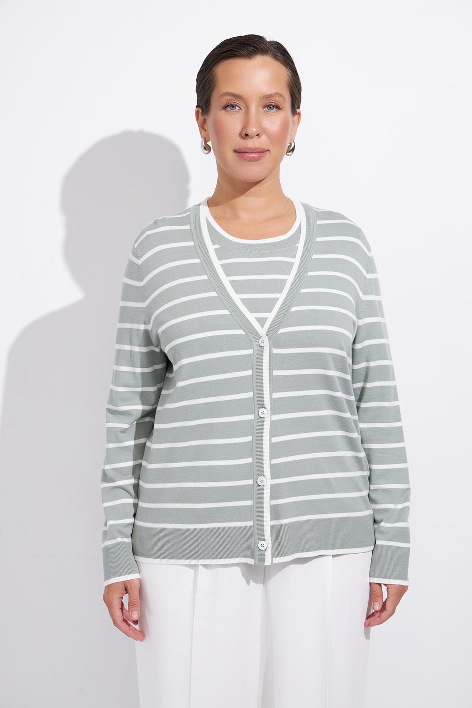 Жакет Olsen в полоску мятный