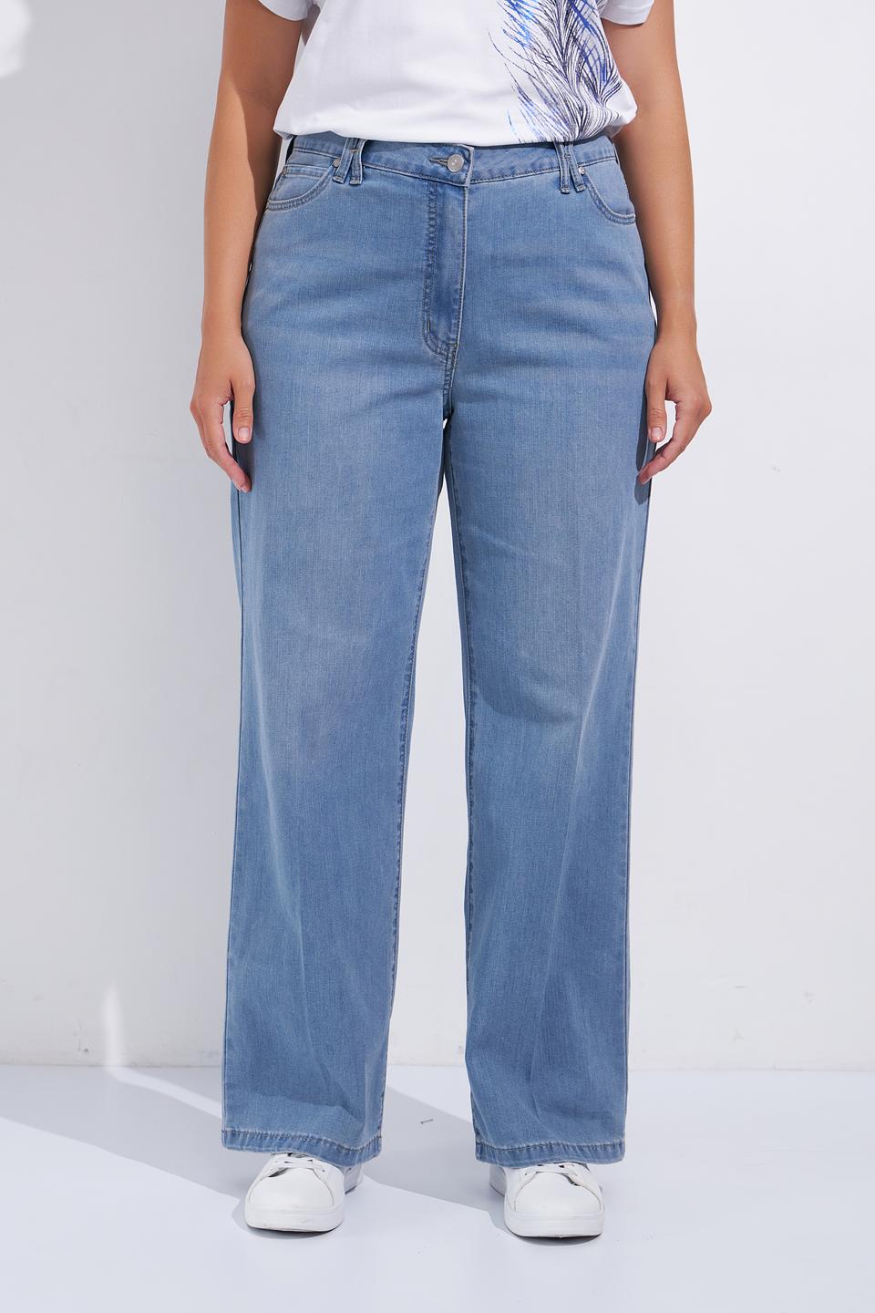 Джинсы Olsen широкие голубые