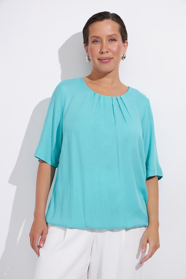 Блуза Clarina бирюзовая с рукавами 3/4