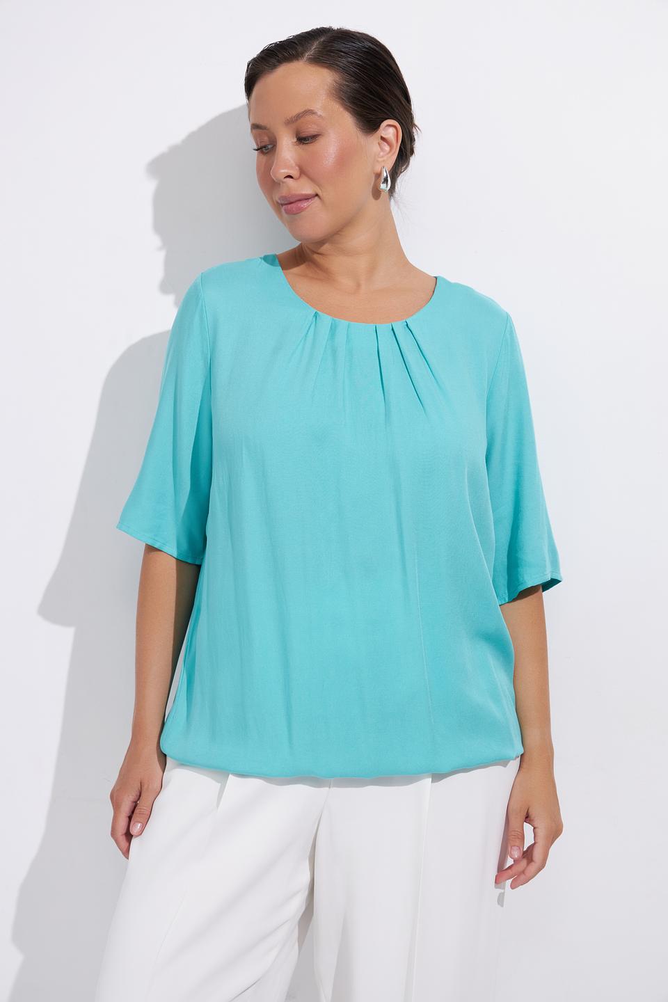 Блуза Clarina бирюзовая с рукавами 3/4